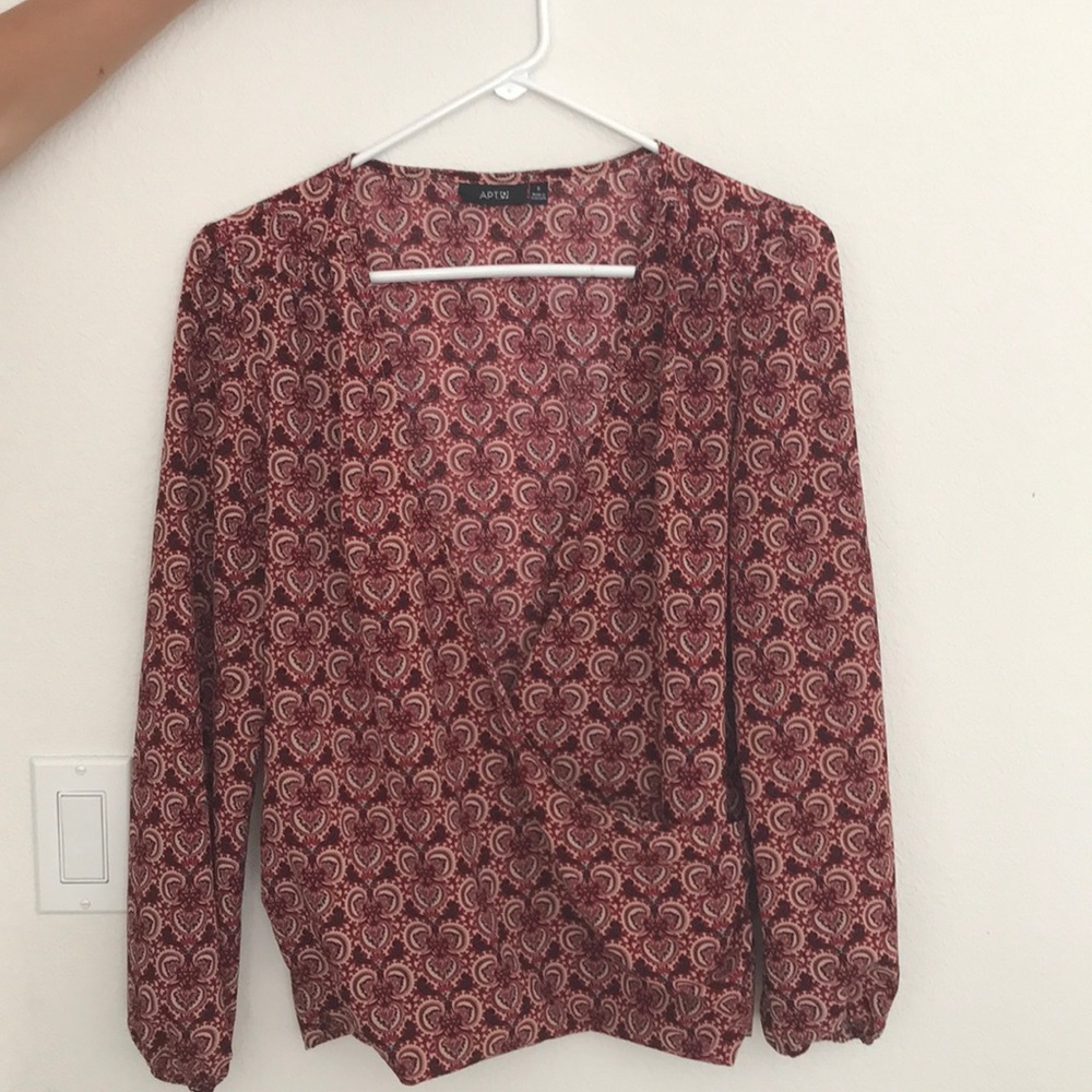 A printed, light blouse from apartment 9